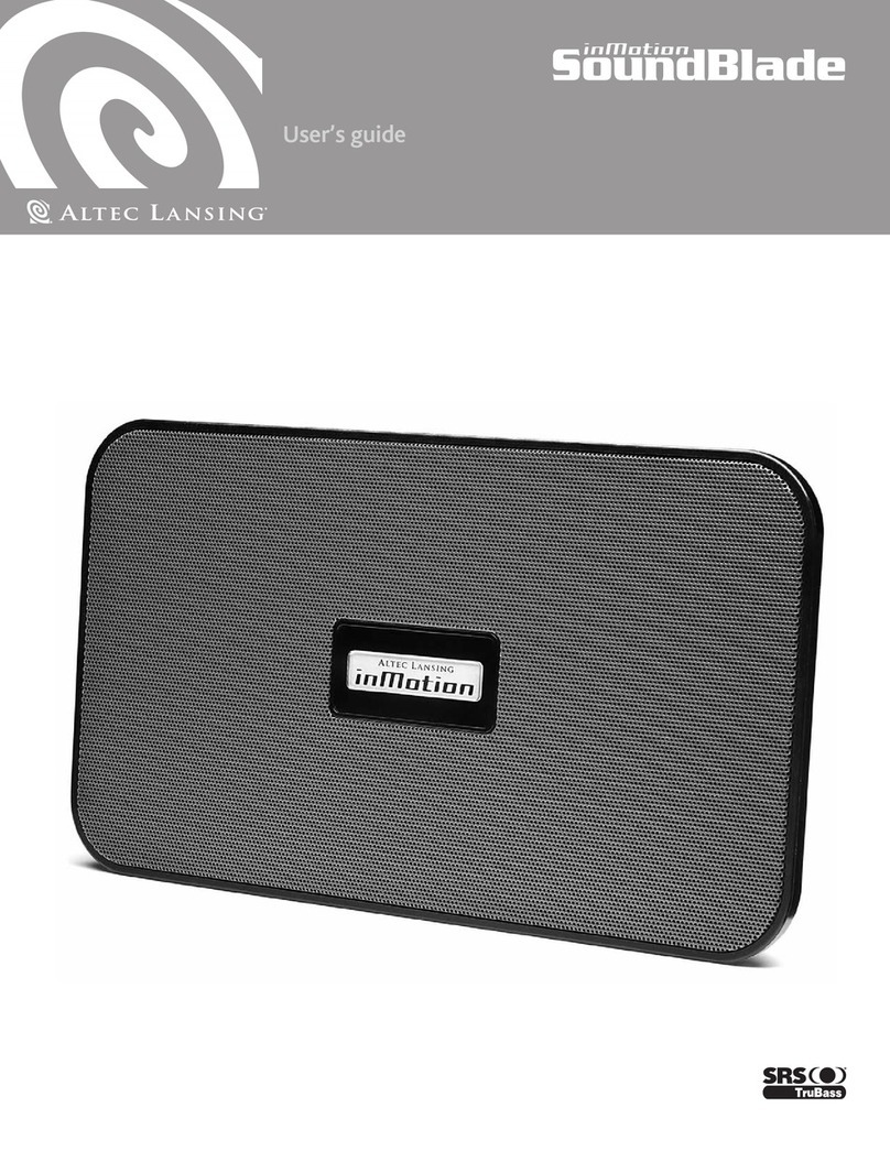 Altec Lansing inMotion SoundBlade user guide