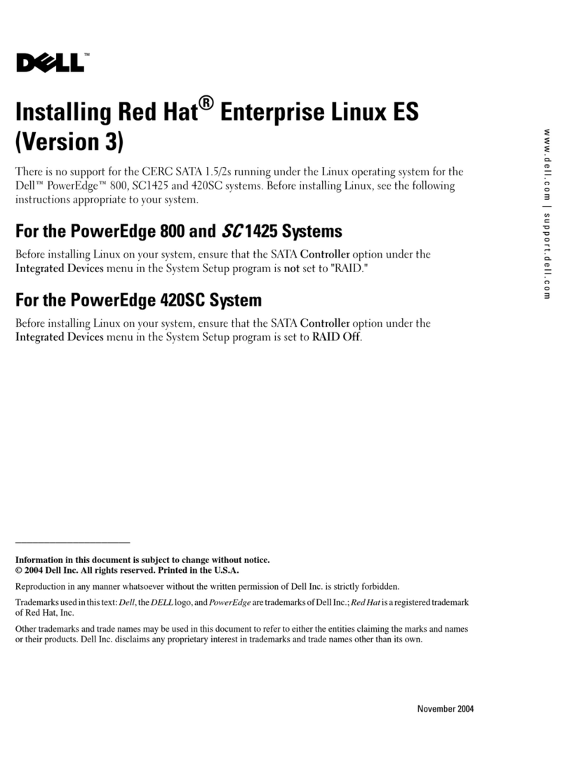 Dell PowerEdge 800 Operator's manual