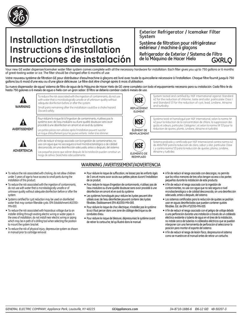 GE GXRLQ User manual
