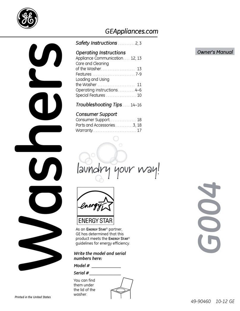 GE GTWS8650DWS User manual