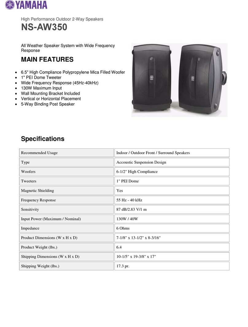 Yamaha NS-AW350 Specifications