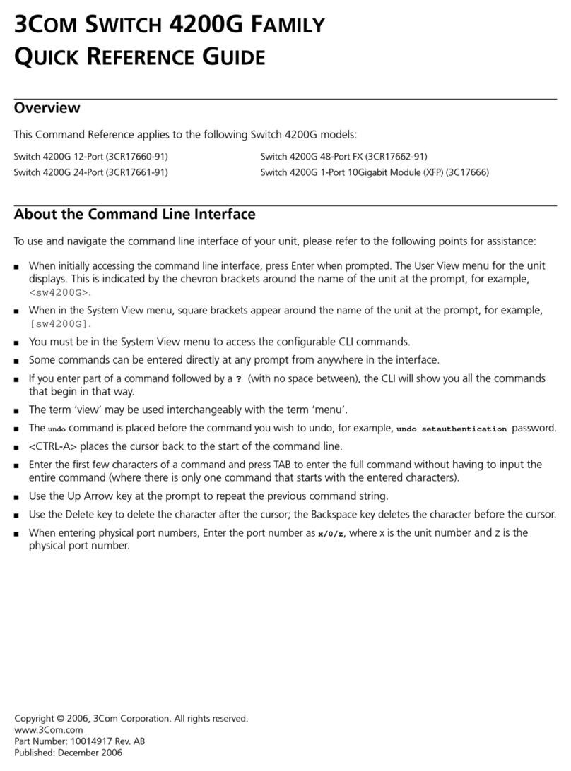 3Com 4200G PWR Quick reference guide