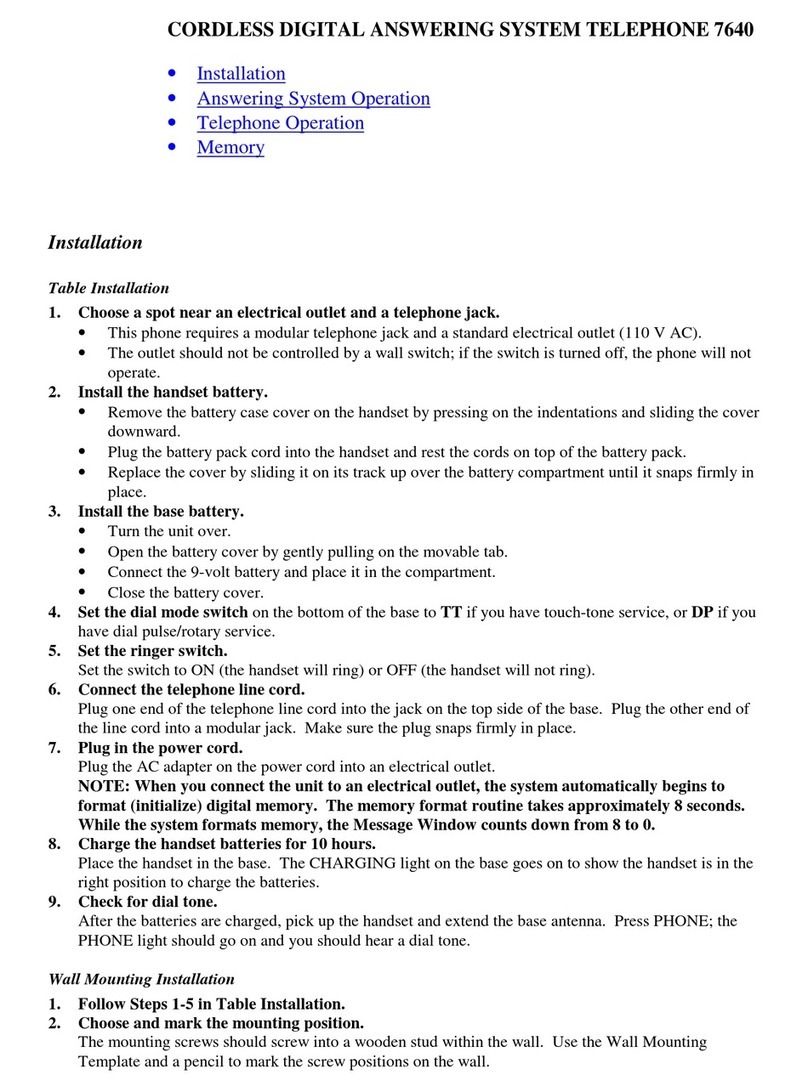 AT&T 7640 User manual