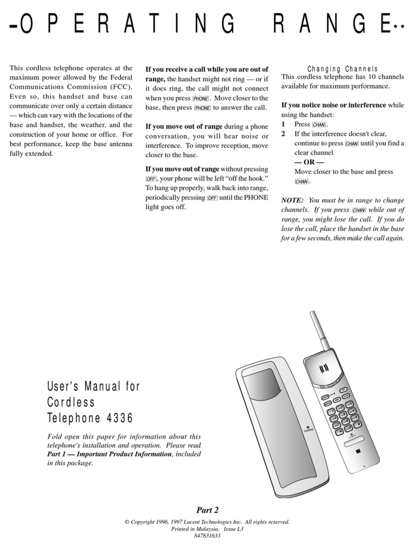 Lucent Technologies 4336 user manual