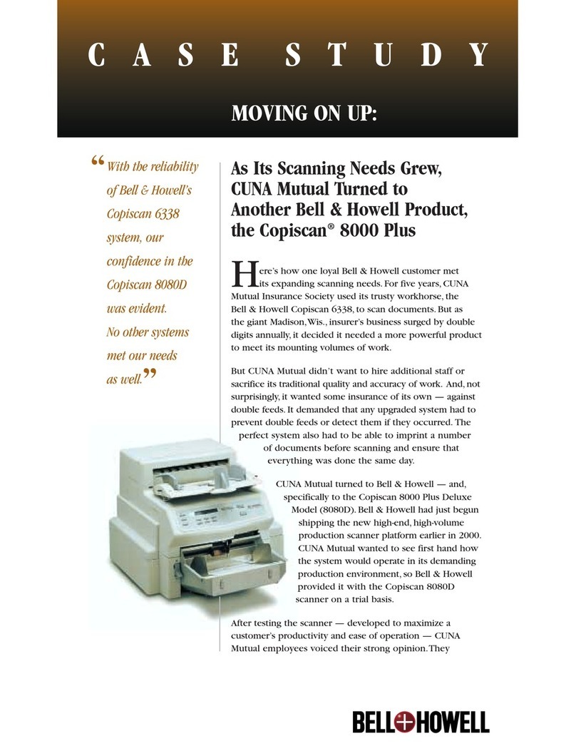 Bell and Howell Copiscan 8000 Plus Series supplementary guide