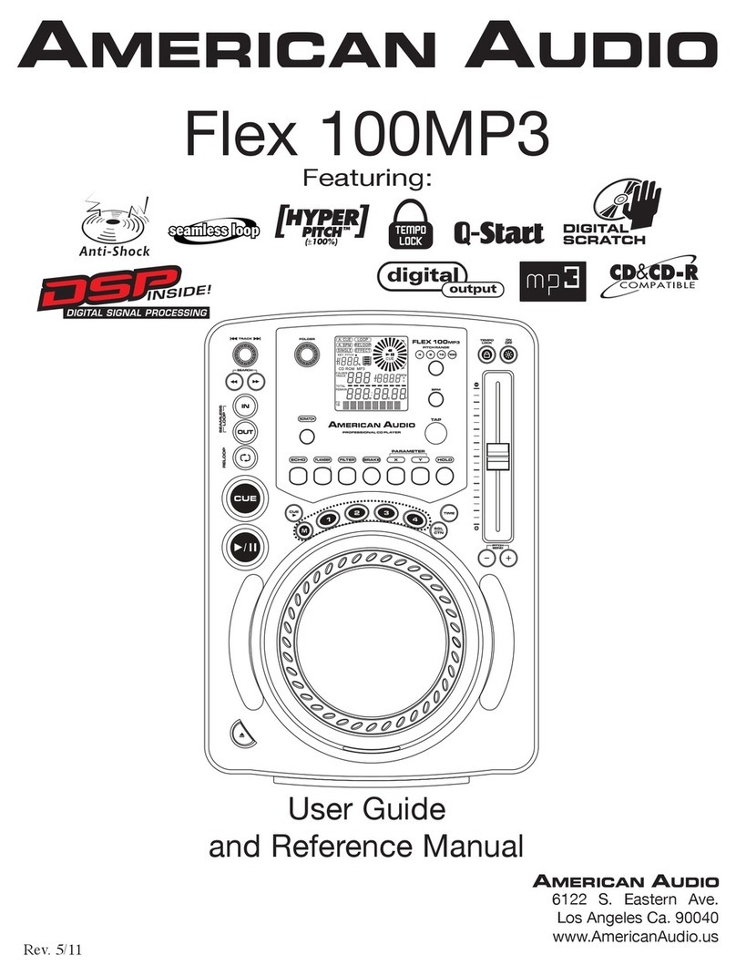 American Audio Flex 100MP3 User guide and reference manual