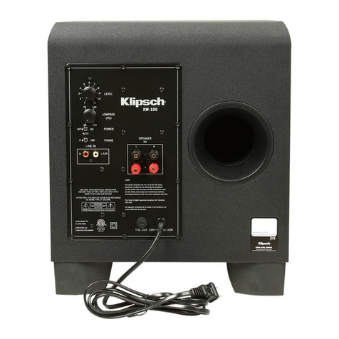 Klipsch KW-100 User manual