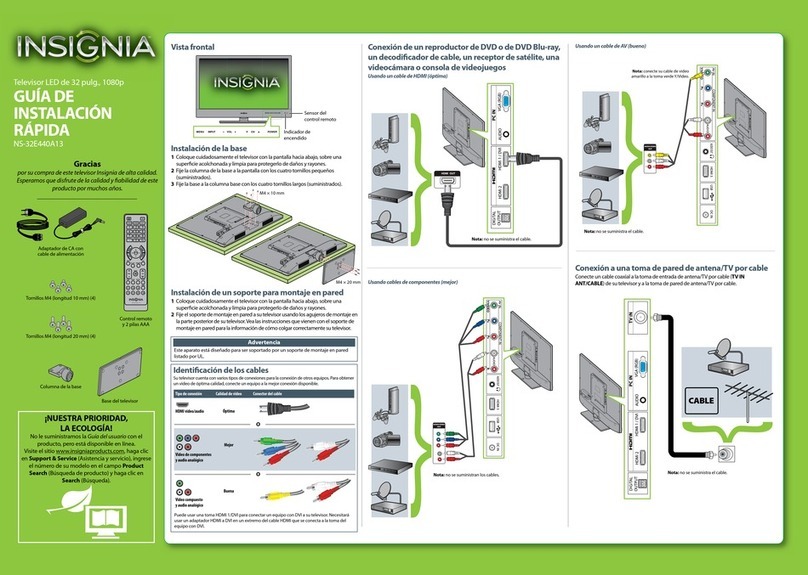 Insignia NS-32E440A13 Parts list manual