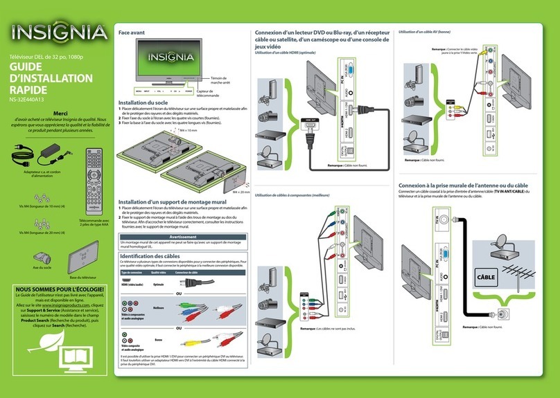 Insignia NS-32E440A13 Installation and operation manual