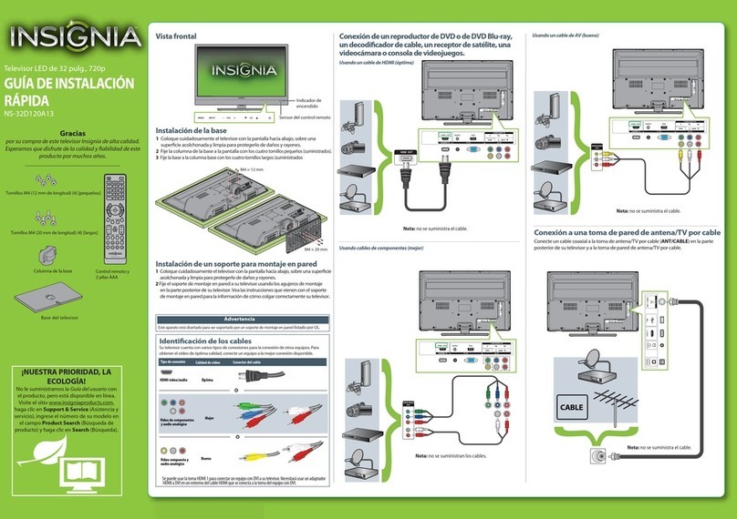 Insignia NS-32D120A13 Parts list manual