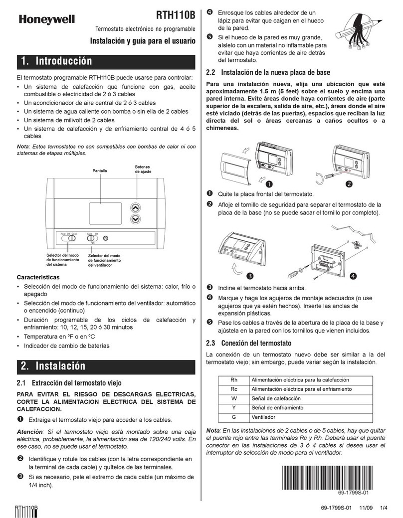 Honeywell RTH110B User manual