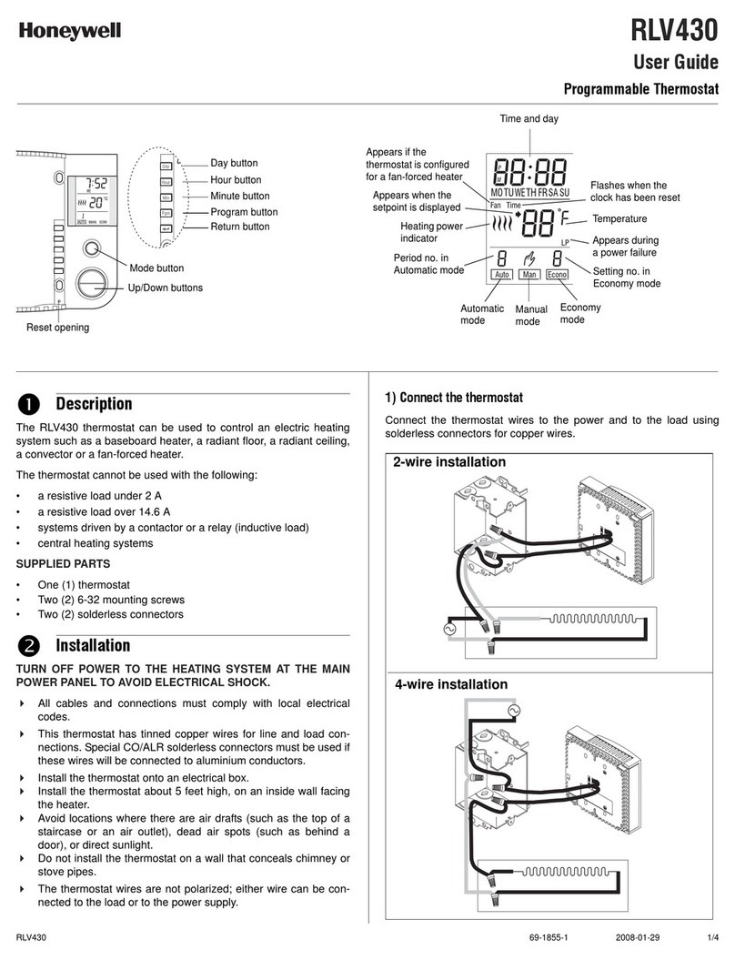 Honeywell RLV430 User manual