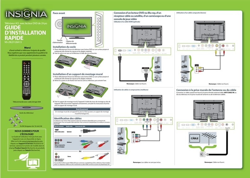 Insignia NS-29LD120A13 Installation and operation manual