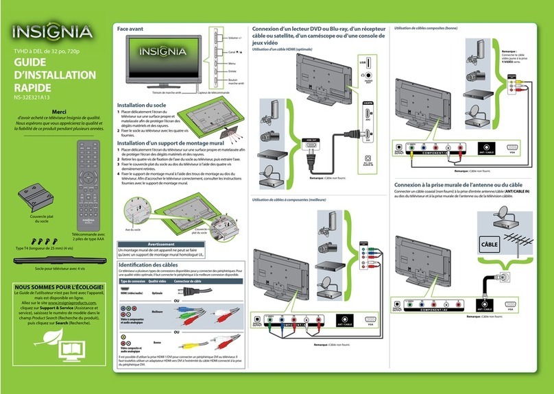 Insignia NS-32E321A13 Installation and operation manual