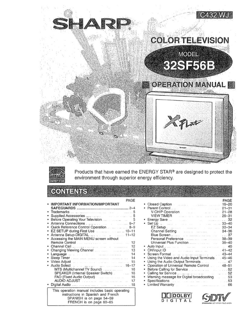 Sharp 32SF56B User manual