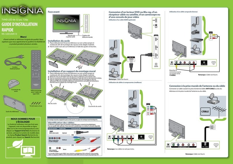 Insignia NS-32E320A13 Installation and operation manual