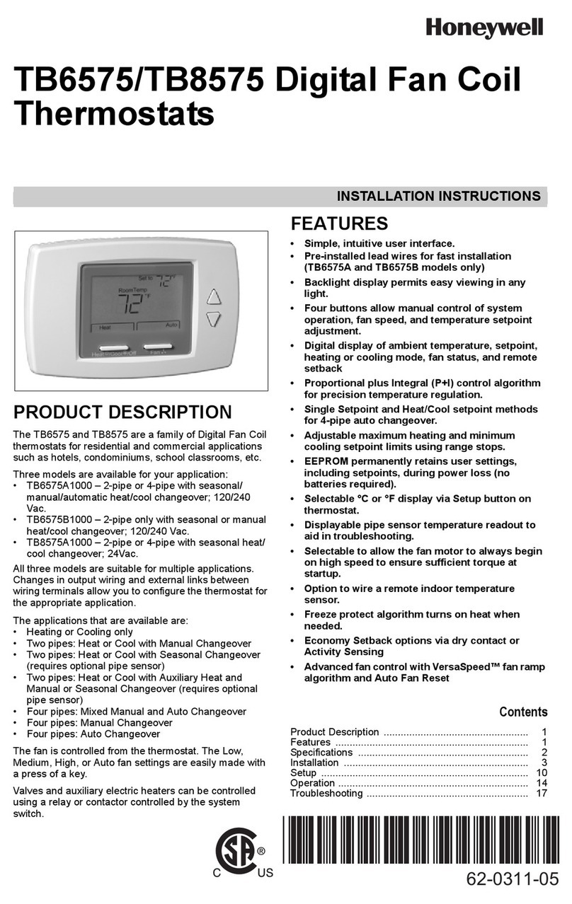 Honeywell TB6575B1000/U - SuitePro Digital Fan Coil... User manual