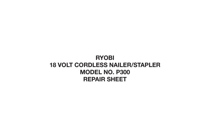 Ryobi P300 Repair sheet