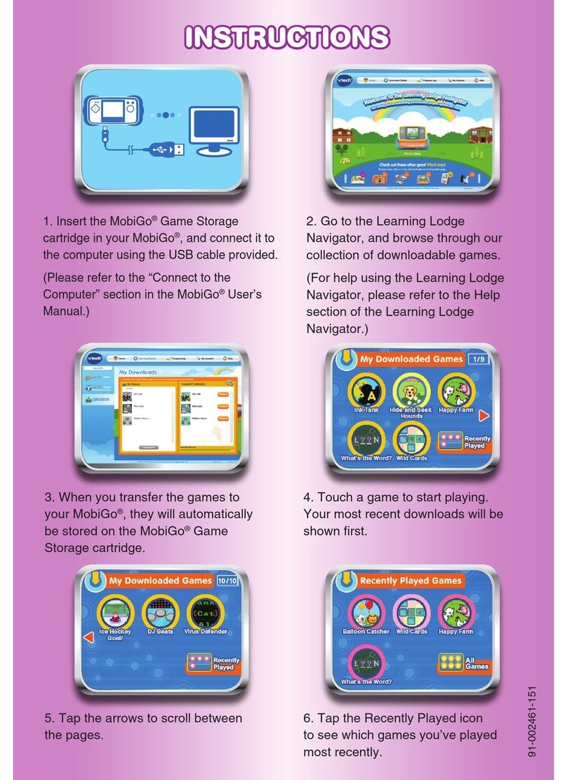 V-tech MobiGo  Game Storage User manual