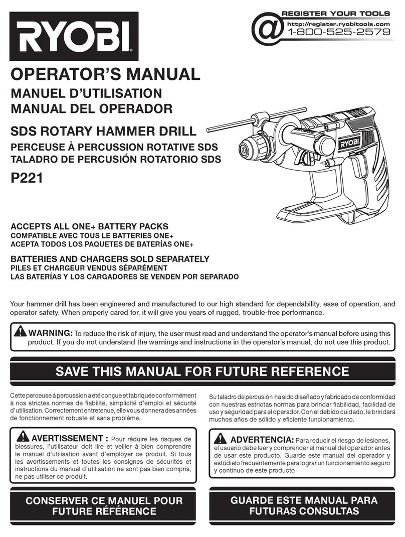 Ryobi P221 Operator's manual