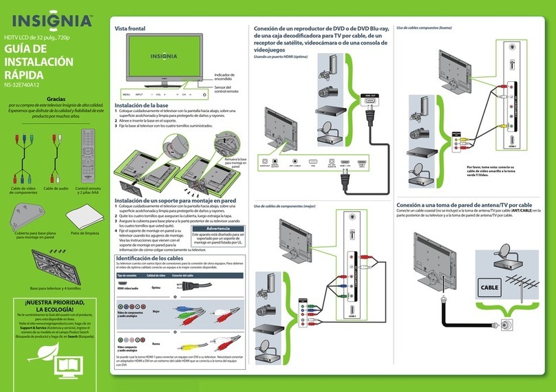 Insignia NS-32E740A12 Parts list manual