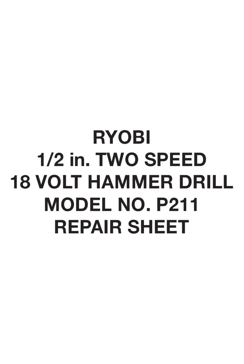 Ryobi P212 Repair sheet