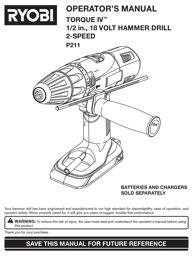 Ryobi P212 User manual