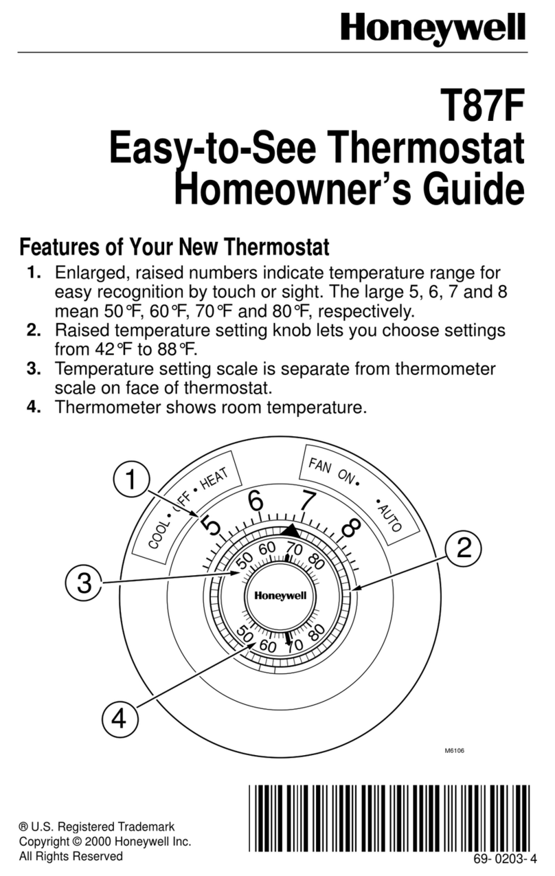 Honeywell T87F Assembly instructions