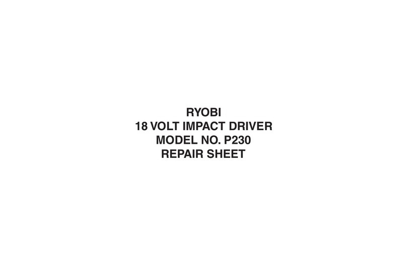 Ryobi P230 Repair sheet