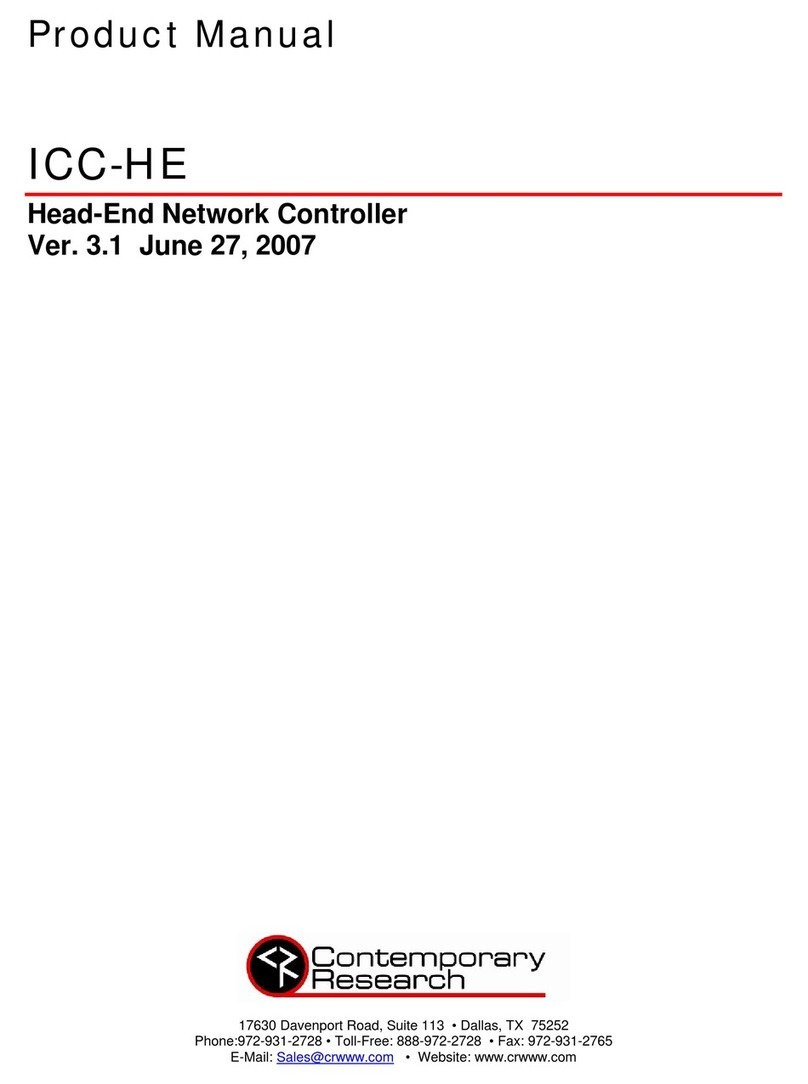 Contemporary Research ICC-HE product manual Contemporary Research ICC-HE product manual