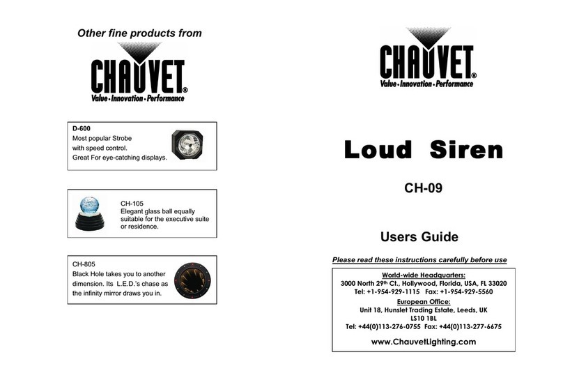Chauvet Loud Siren CH-09 user guide Chauvet Loud Siren CH-09 user guide