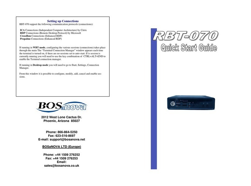 Bosanova RBT-070 quick start guide
