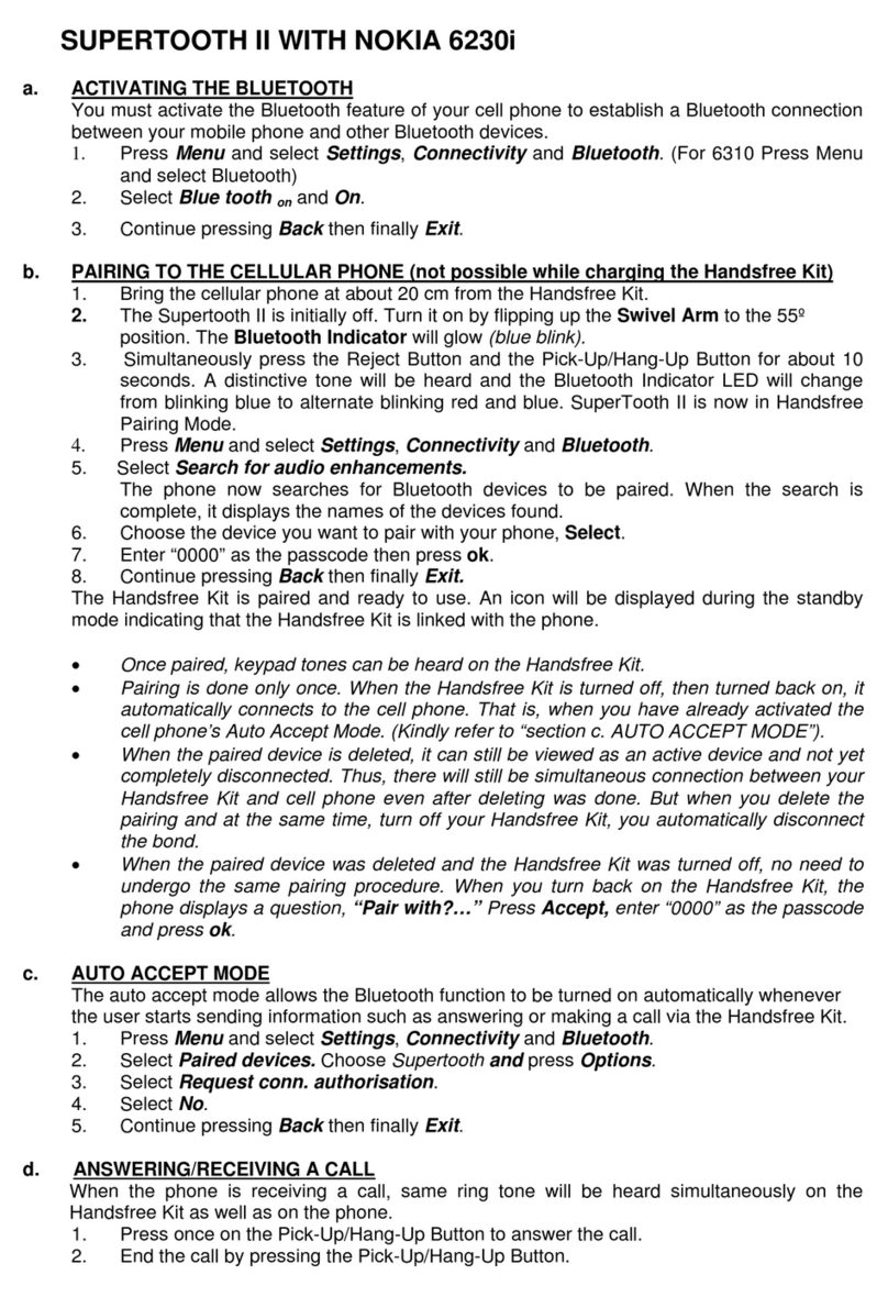 Blueant SuperTooth II User manual