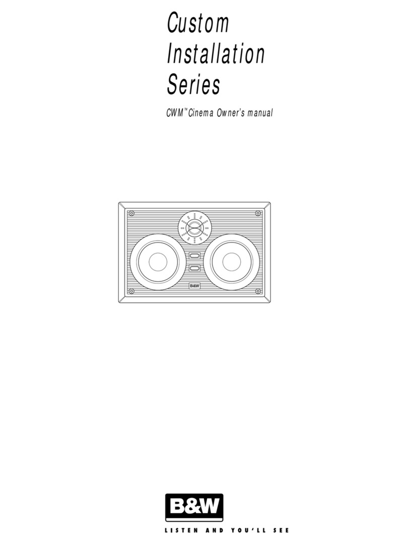 Bowers & Wilkins CWM CINEMA owner's manual
