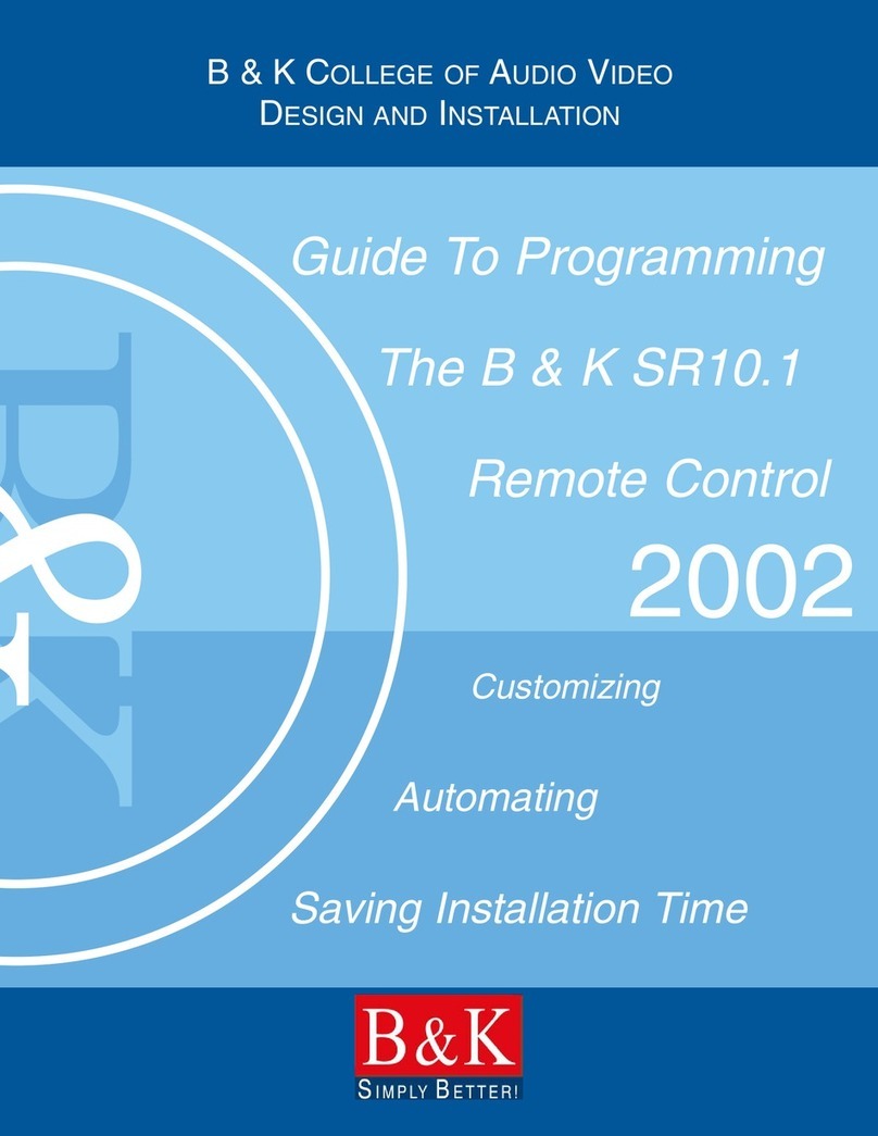 B&K SR10.1 Programming guide