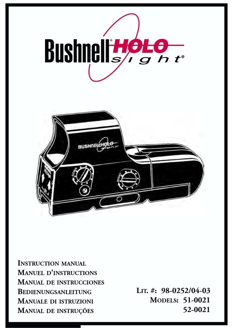 Bushnell HOLOsight 51-0021 User manual Bushnell HOLOsight 51-0021 User manual
