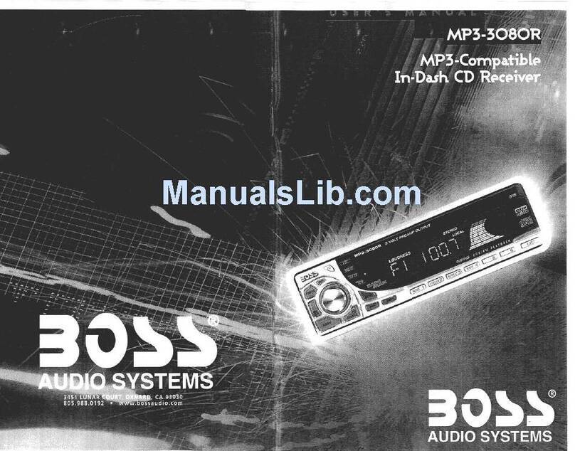 Boss Audio Systems MP3-3O8OR User manual