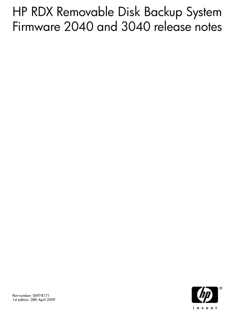 HP AJ765A - StorageWorks RDX Removable Disk Backup... release note