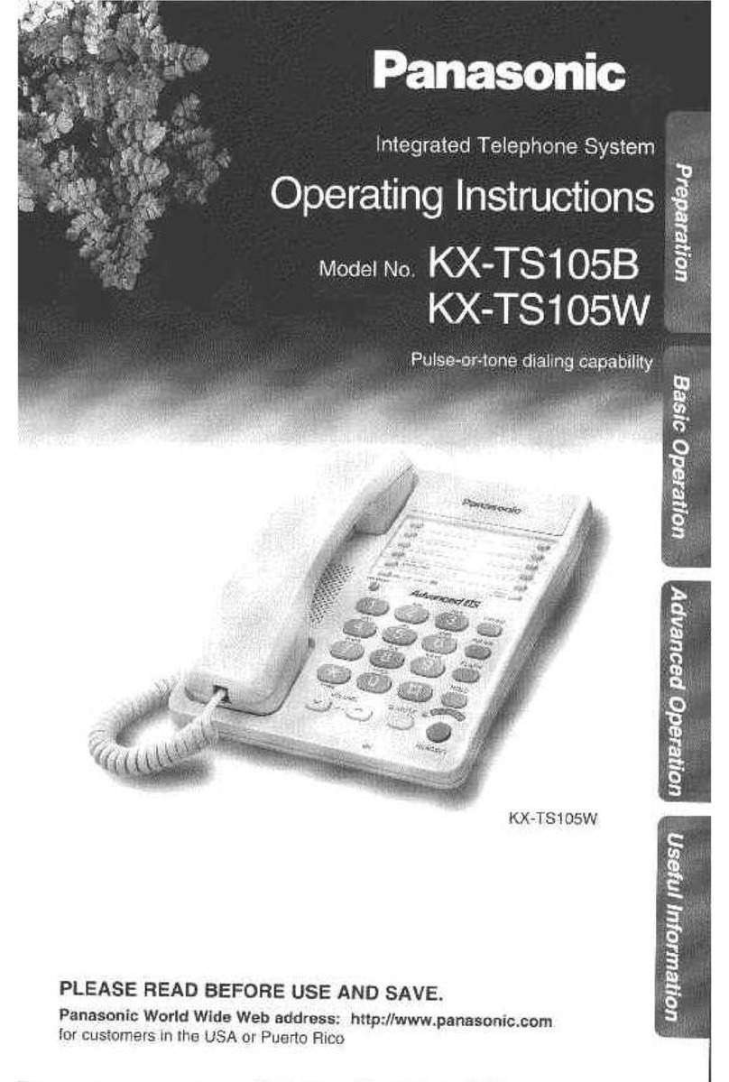 Panasonic KX-TS105BK operating instructions Panasonic KX-TS105BK operating instructions