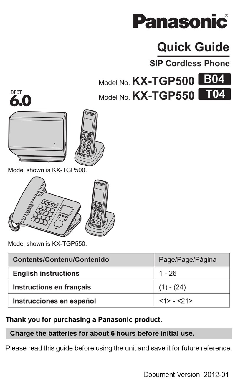 Panasonic KX-TGP550 T04 User manual