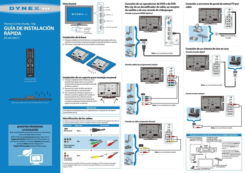Dynex DX-26L100A13 Parts list manual