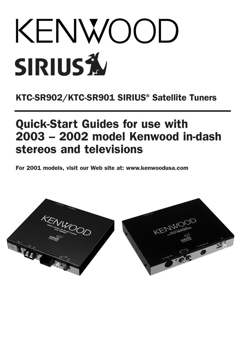 Kenwood KTC-SR901 - Digital Satellite Tuner Operating and maintenance instructions