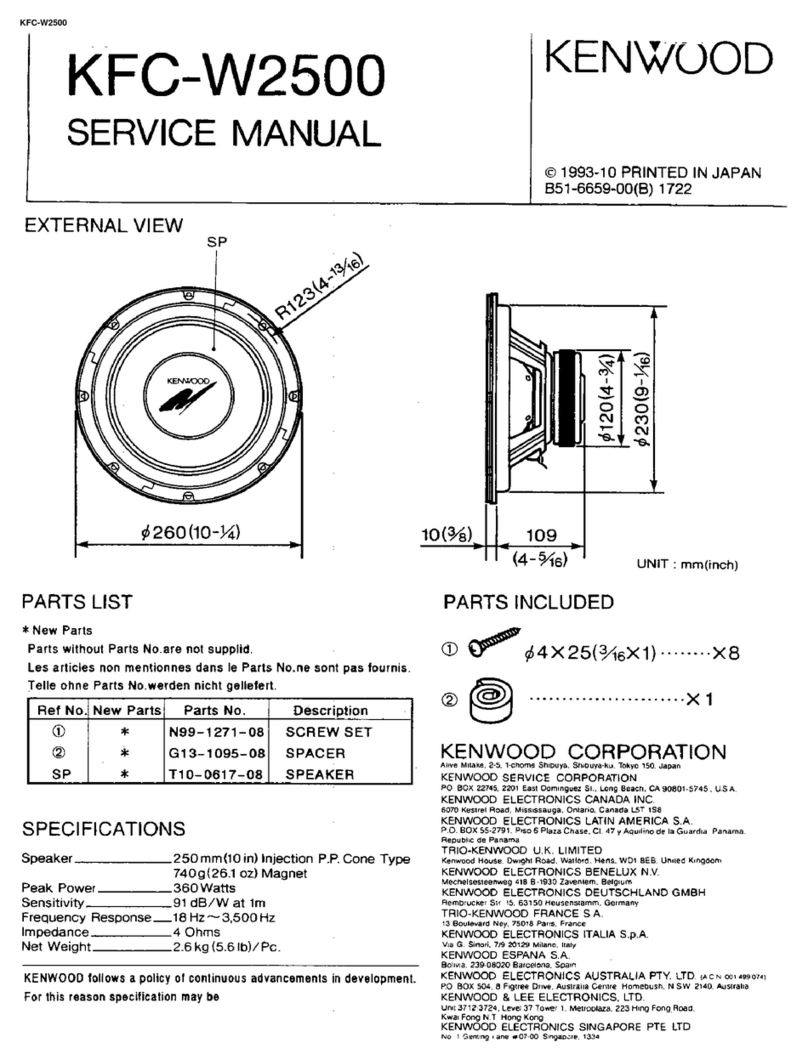 Kenwood KFC-W2500 Service manual