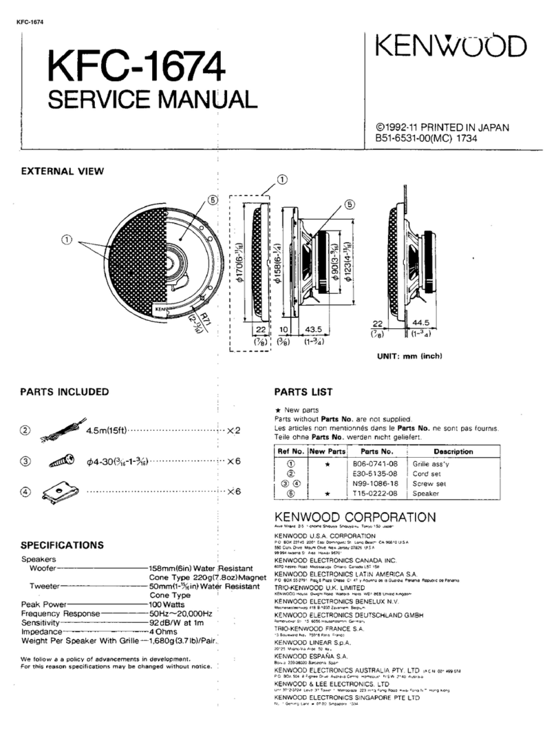 Kenwood KFC-1674 User manual