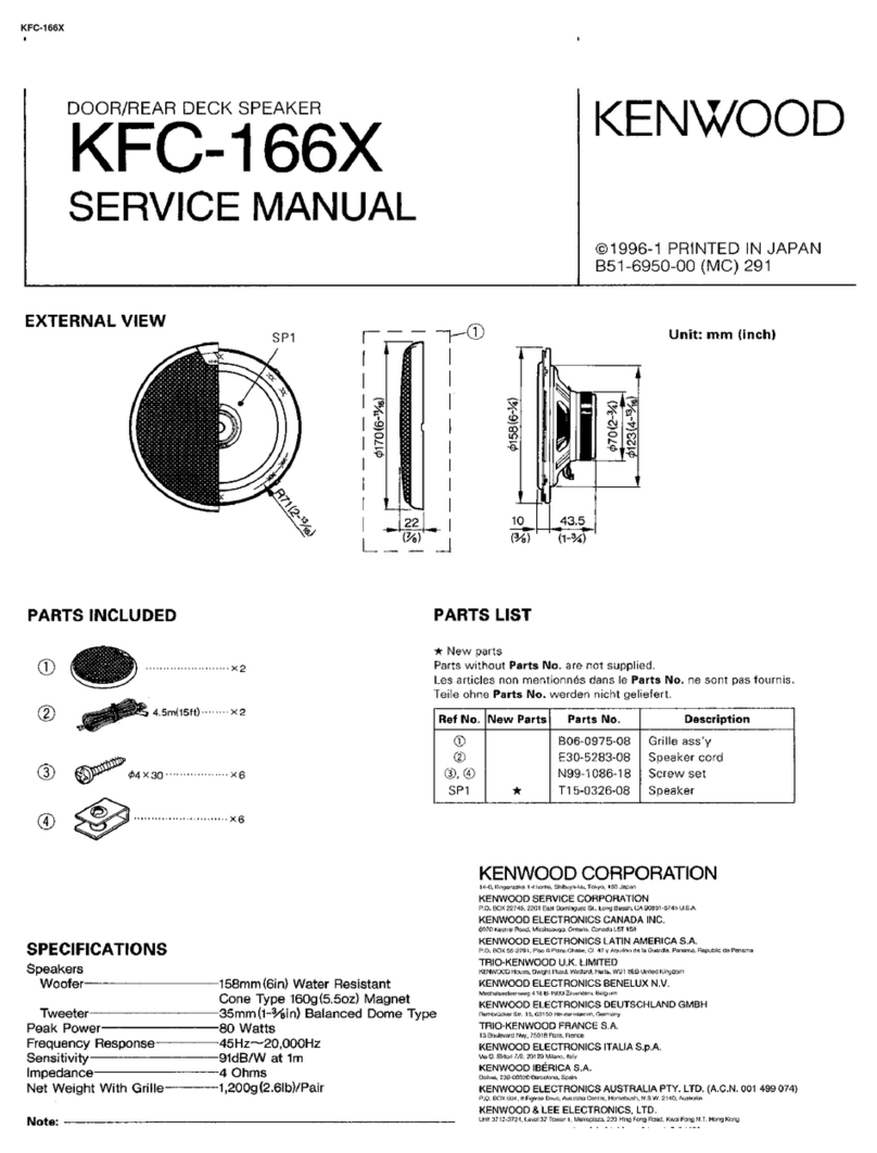 Kenwood KFC-166X User manual