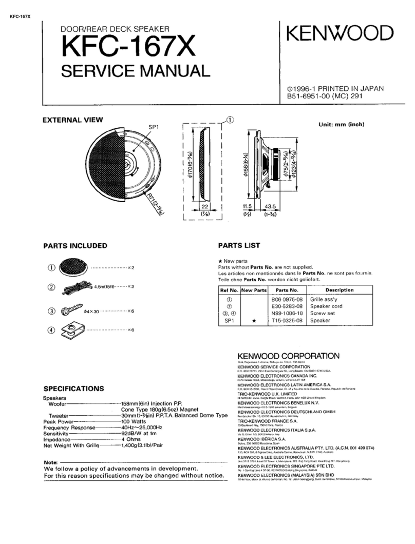 Kenwood KFC-167X User manual