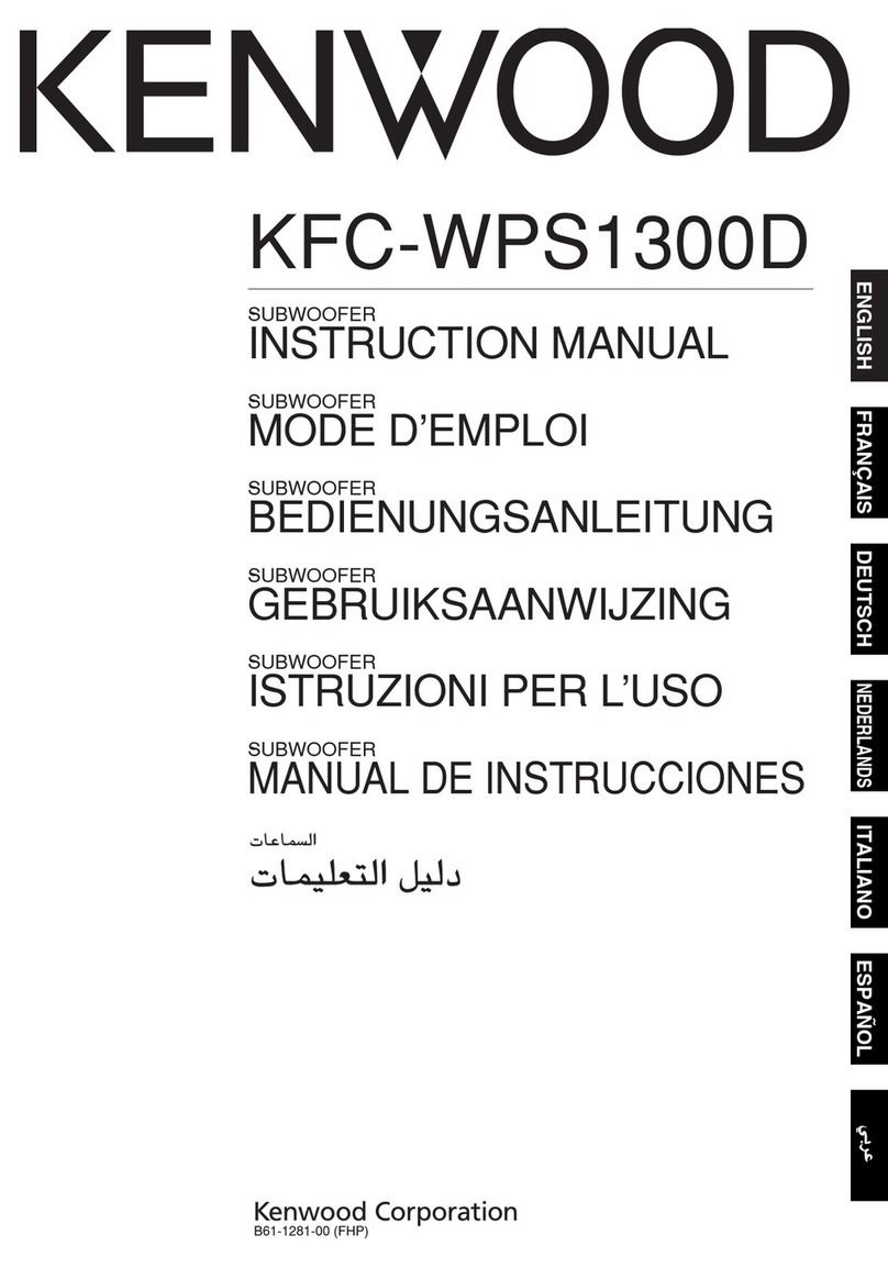 Kenwood KFC-WPS1300D User manual Kenwood KFC-WPS1300D User manual