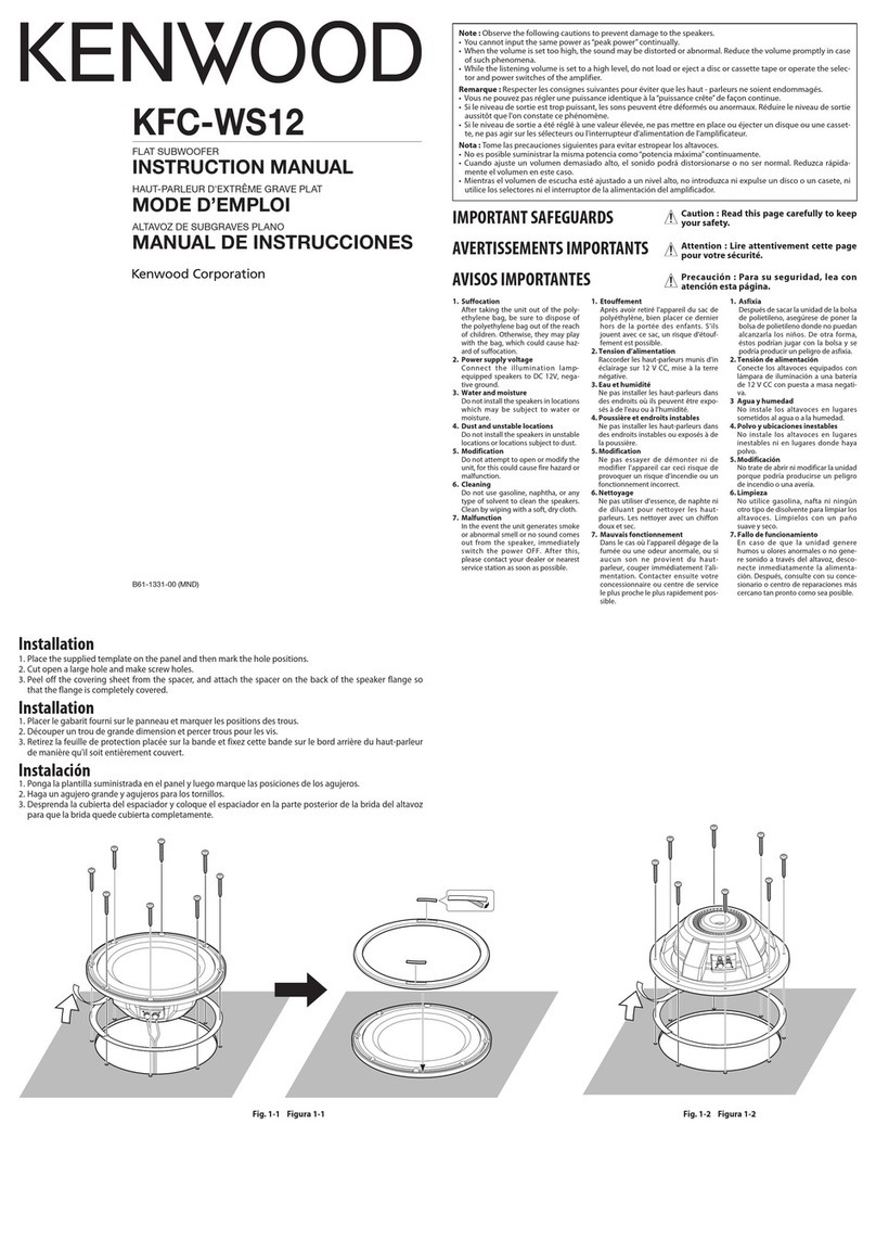 Kenwood KFC-WS12 User manual