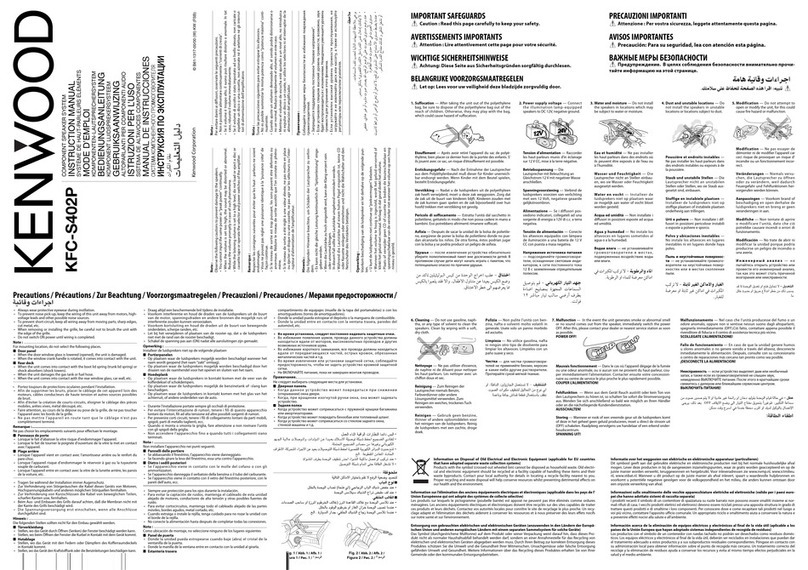 Kenwood KFC-S402P instruction manual