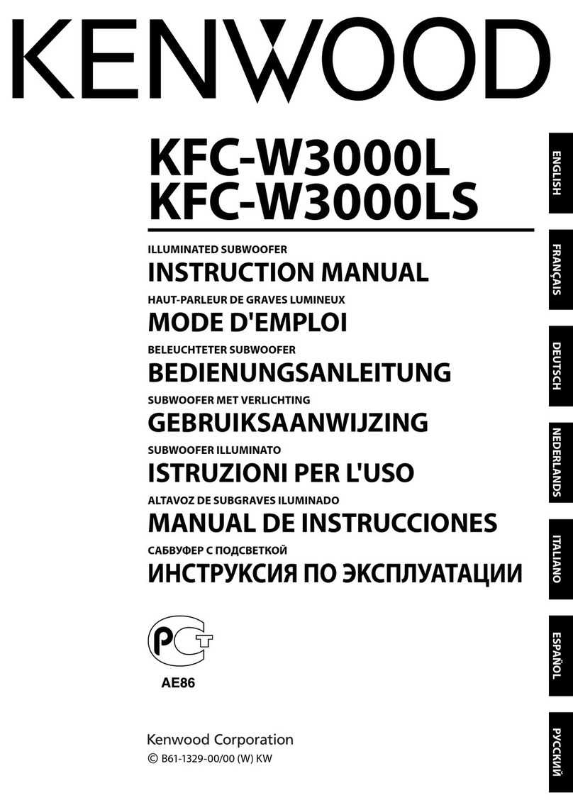 Kenwood KFC-W3000L User manual